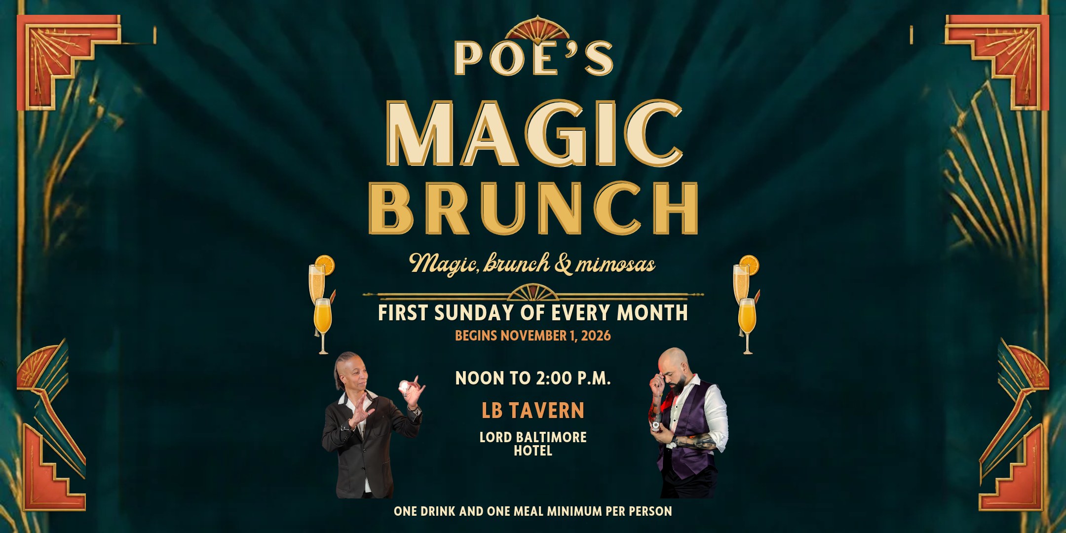Poe's Magic Brunch event artwork