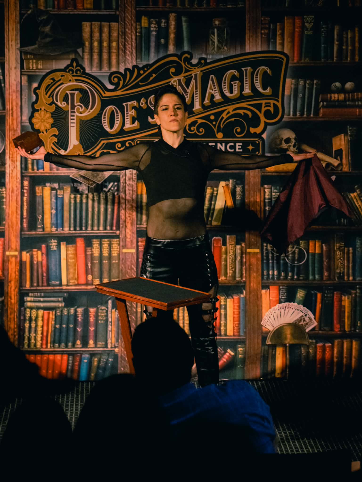 Tara McAllister, performer at Poe's Magic Theatre