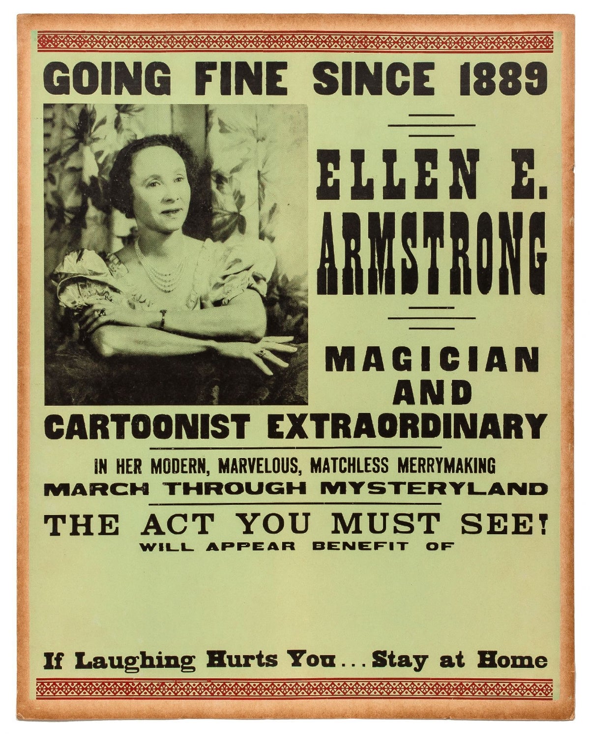 Ellen E. Armstrong magic poster
